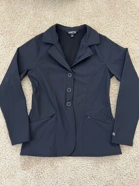 Kerrits Black Kids Equestrian Show Jacket Size Large Horseback Riding Show Coat